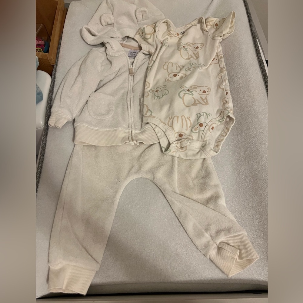 Carter's Cozy Cream Baby Koala Hoodie Set